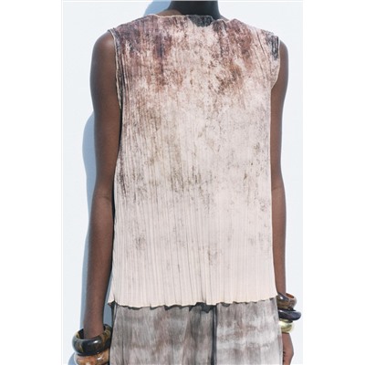 TIE-DYE DRAPED TOP