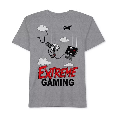 Video Game-Print Crewneck Graphic T-Shirt, Big Boys
