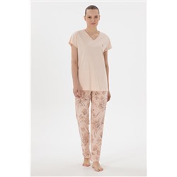 Kadın Bej Pijama Takımı