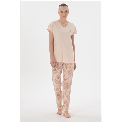 Kadın Bej Pijama Takımı