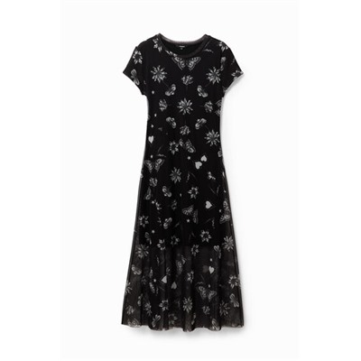 Vestido midi floral