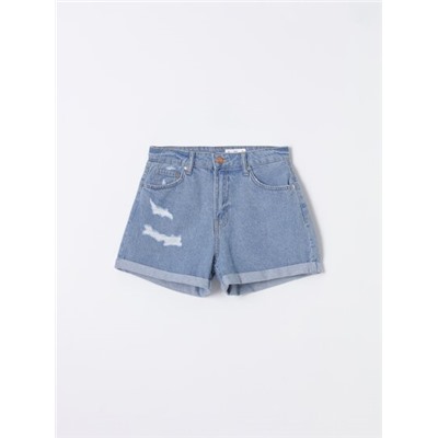 MOM FIT DENIM SHORTS