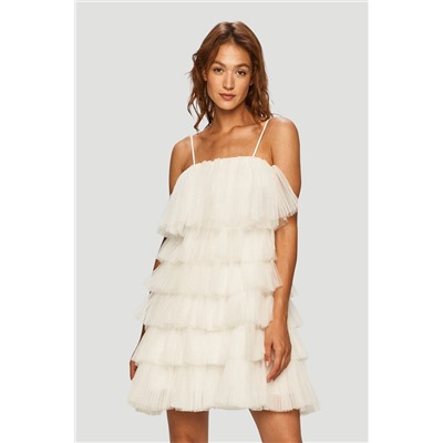 Vestido avolantado Blanco
