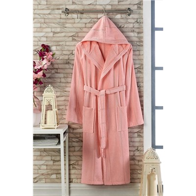 Sedona Pamuklu Kadife Kapüşonlu Unisex Bornoz SED0000012