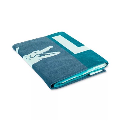 Ombre Blocks Logo Cotton Beach Towel