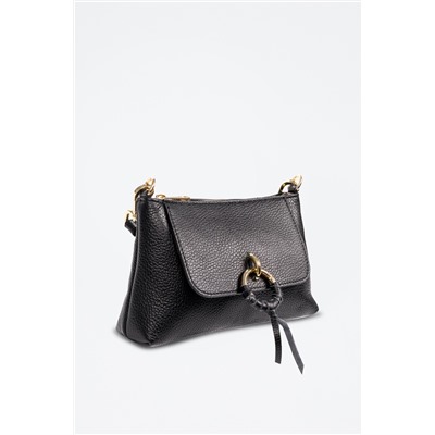Bandolera de piel Arvier - Negro