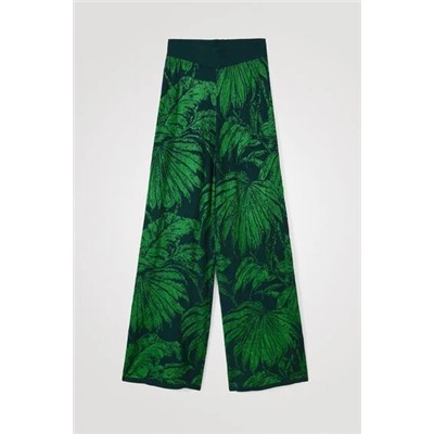 Pantalón wide leg jacquard