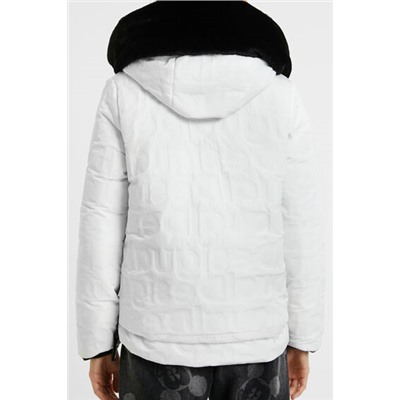 Chaqueta acolchada corta capucha