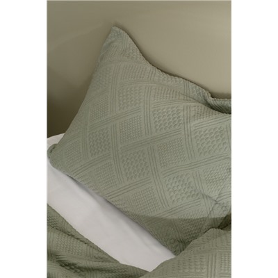 Triangle King Size %100 Pamuk Yatak Örtüsü - Haki
