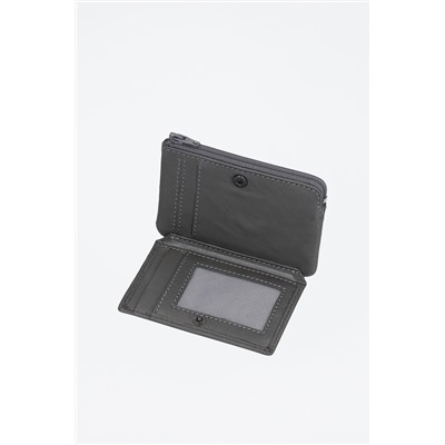 Cartera de piel Chief Gris oscuro