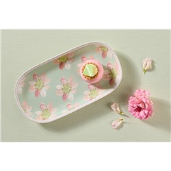 Блюдо, 32х17,5 см, фарфор P, овальное, серо-зеленое, Примула, Primula, 62999