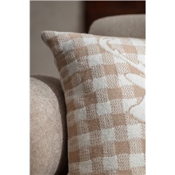 Ombre Kırlent Kılıfı - Bej/Beyaz - 45x45 cm