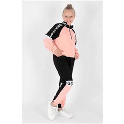 AHENGİM Kids Kız Çocuk Good Vibe Baskılı Trend Eşofman Takımı Ak2238 1-2-10001013