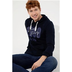 Erkek Lacivert Kapüşonlu Sweatshirt
