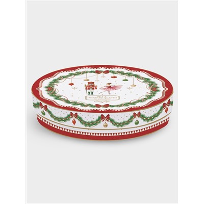 Тарелка десертная, 19 см, 4 шт, фарфор P, белая, Микс, Magie de Noel