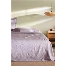 Triangle King Size %100 Pamuk Yatak Örtüsü - Açık Mürdüm