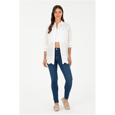 Kadın Koyu Mavi Skinny Fit Jean Pantolon