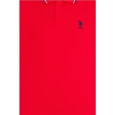 Erkek Kırmızı Basic Polo Yaka Tişört