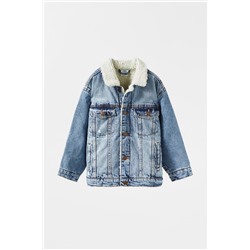 CAZADORA DENIM BORREGUILLO AZUL MEDIO