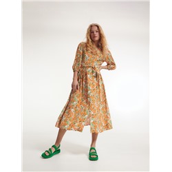 Viskose Kleid mit Muster