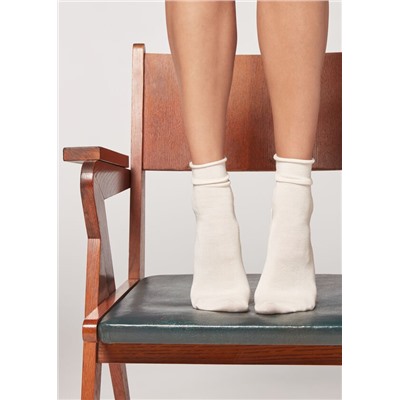 Socke aus Wolle/Baumwolle ohne Bündchen