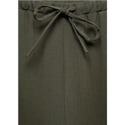 Pantalón recto cintura elástica