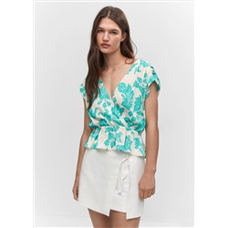 Blusa cruzada flores