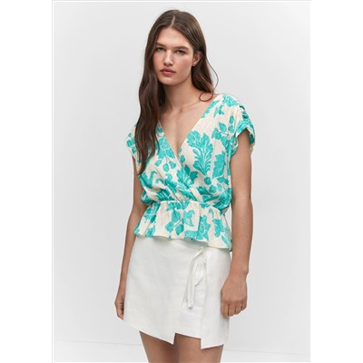 Blusa cruzada flores