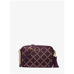 MICHAEL MICHAEL KORS Ginny Grommeted Leather Crossbody