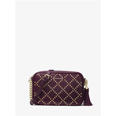 MICHAEL MICHAEL KORS Ginny Grommeted Leather Crossbody