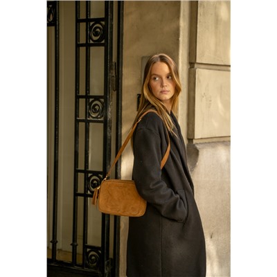Bandolera de piel Gaby Camel