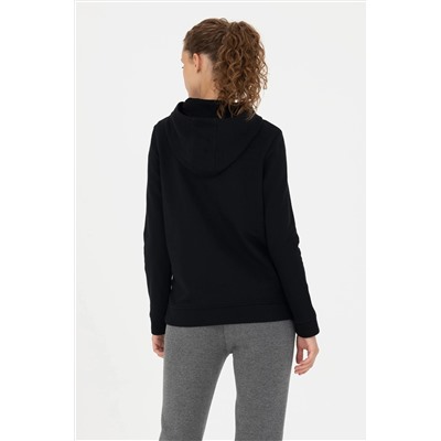 Kadın Siyah Kapüşonlu Sweatshirt