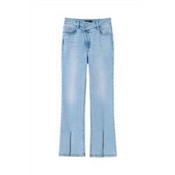 Vaquero bootcut 7/8 de tiro alto Azul claro