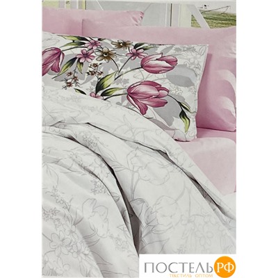Постельное белье "Карвен" ранфорс евро (Riella Pink) (арт. N023 Riella Pink)