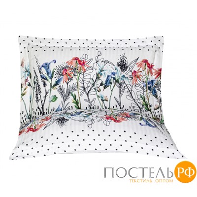 Постельное белье Карвен Stripe Satin с цветным принтом 1.5 спальное N249 -SB004(4пр.)