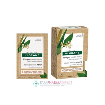 Klorane Galanga Masque-Poudre Traitant Antipelliculaire 8x3g