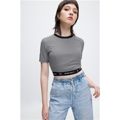 Crop top Negro y blanco