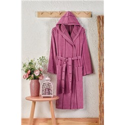 Sedona Pamuklu Kadife Kapüşonlu Unisex Bornoz SED0000012