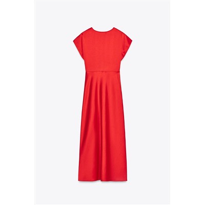 SATIN MIDI DRESS