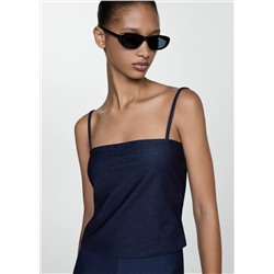 Top crop tirantes finos