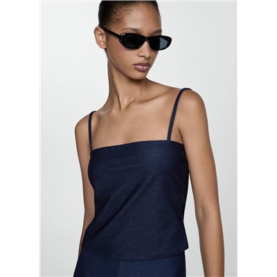 Top crop tirantes finos