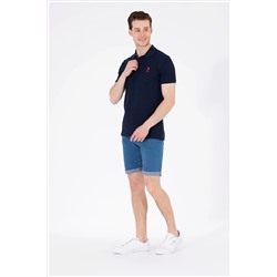 Erkek Koyu Lacivert Basic Polo Yaka Tişört
