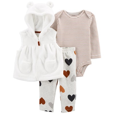 3-Piece Fleece Vest Set