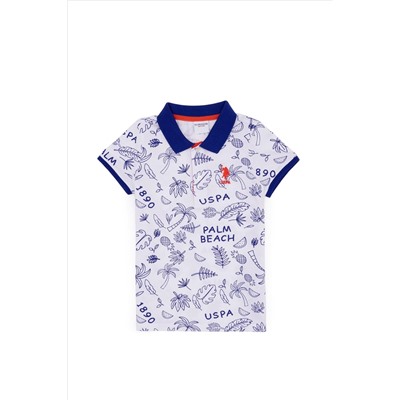 Erkek Çocuk Beyaz Polo Yaka Tişört