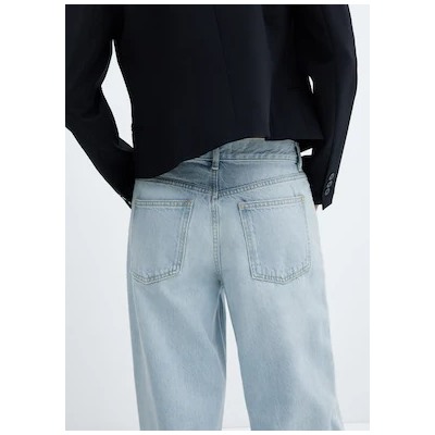 Jeans wideleg rotos decorativos