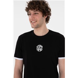 Erkek Regular Fit Bisiklet Yaka Siyah Tişört