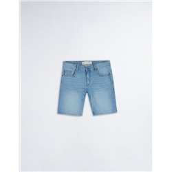 Slim Fit Denim Shorts, Men, Light Blue