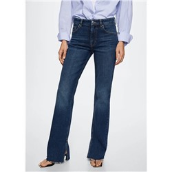 Jeans rectos tiro medio -  Mujer | MANGO OUTLET España