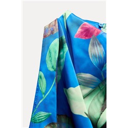 SATIN TROPICAL PRINT TOP