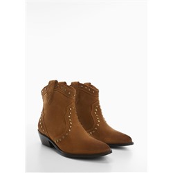 Botín piel tachuelas -  Mujer | MANGO OUTLET Melilla